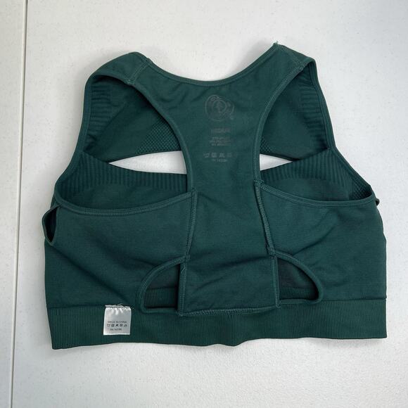 Golds Gym Women’s M Medium Sports Bra Impact Strappy High Support Padded Green - Picture 9 of 12